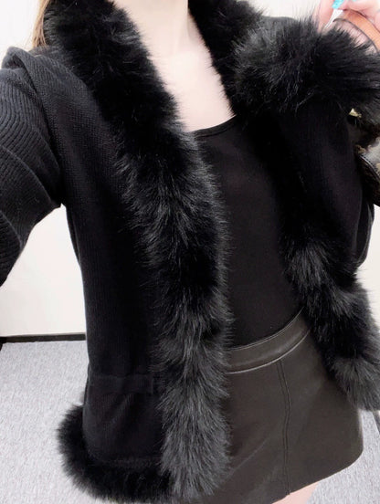 Knitted cardigan jacket