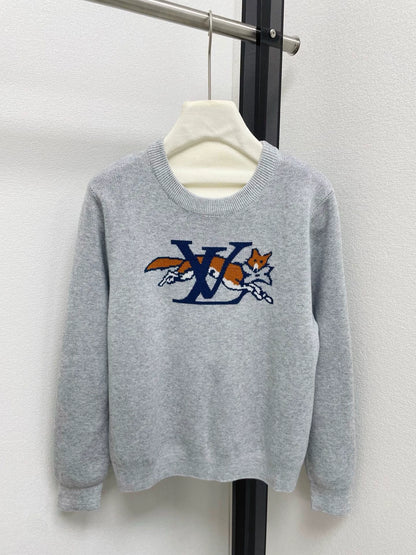 25fw Fox pattern wool sweater