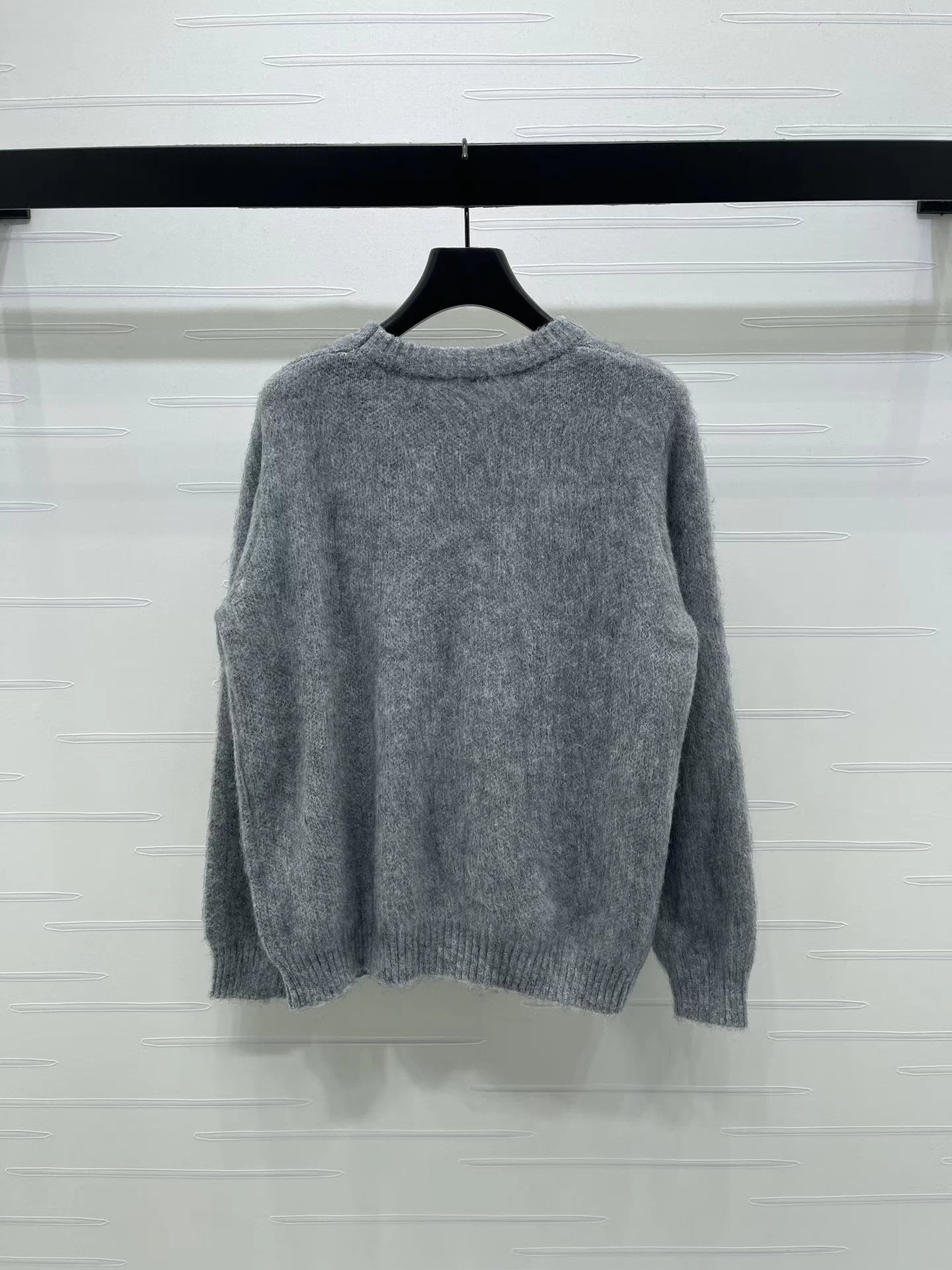 Jacquard knitted pullover sweater