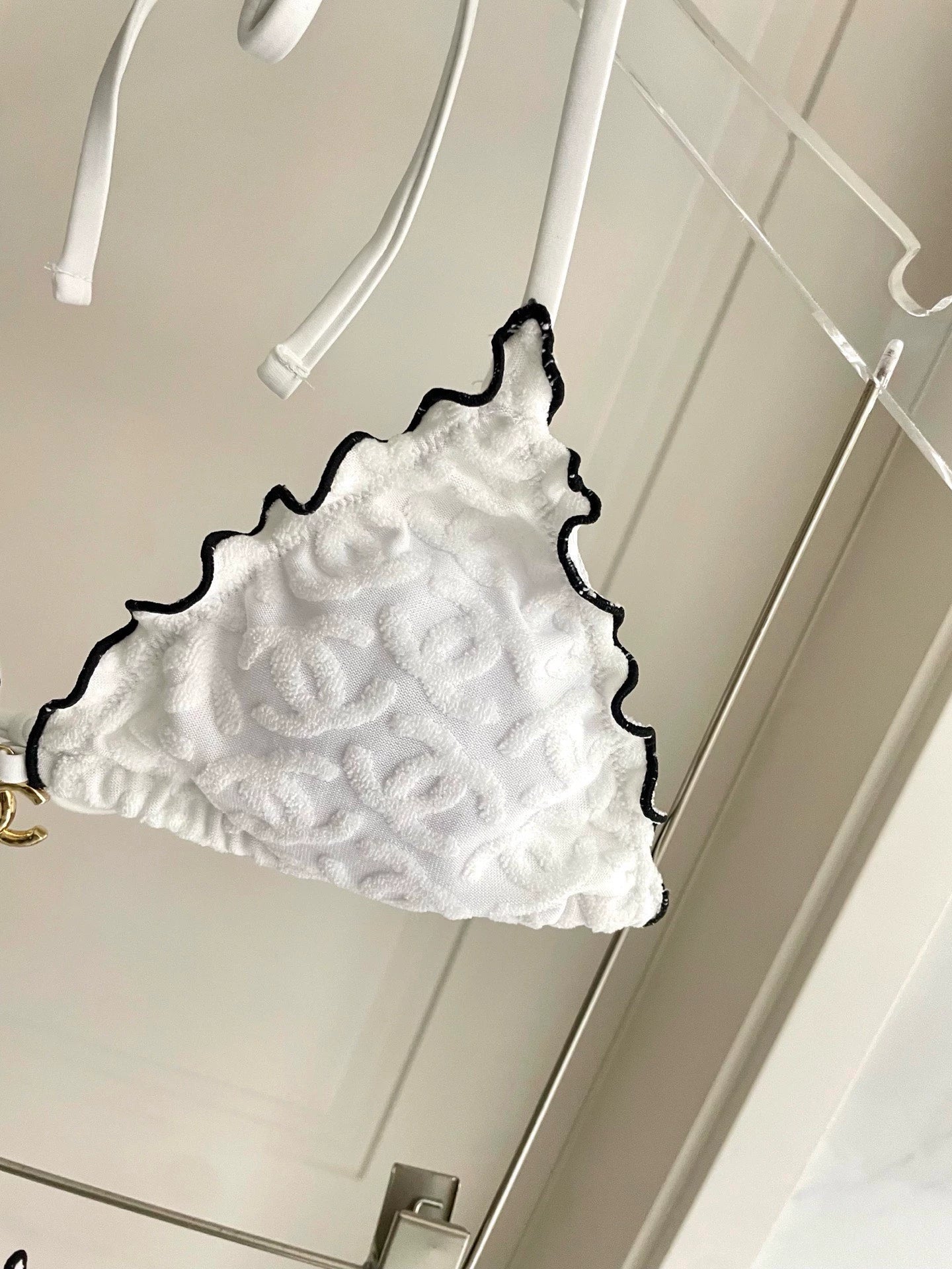 25 New bikini terry logo split swimsuit