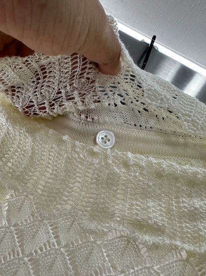 25fw Detachable lace knit top