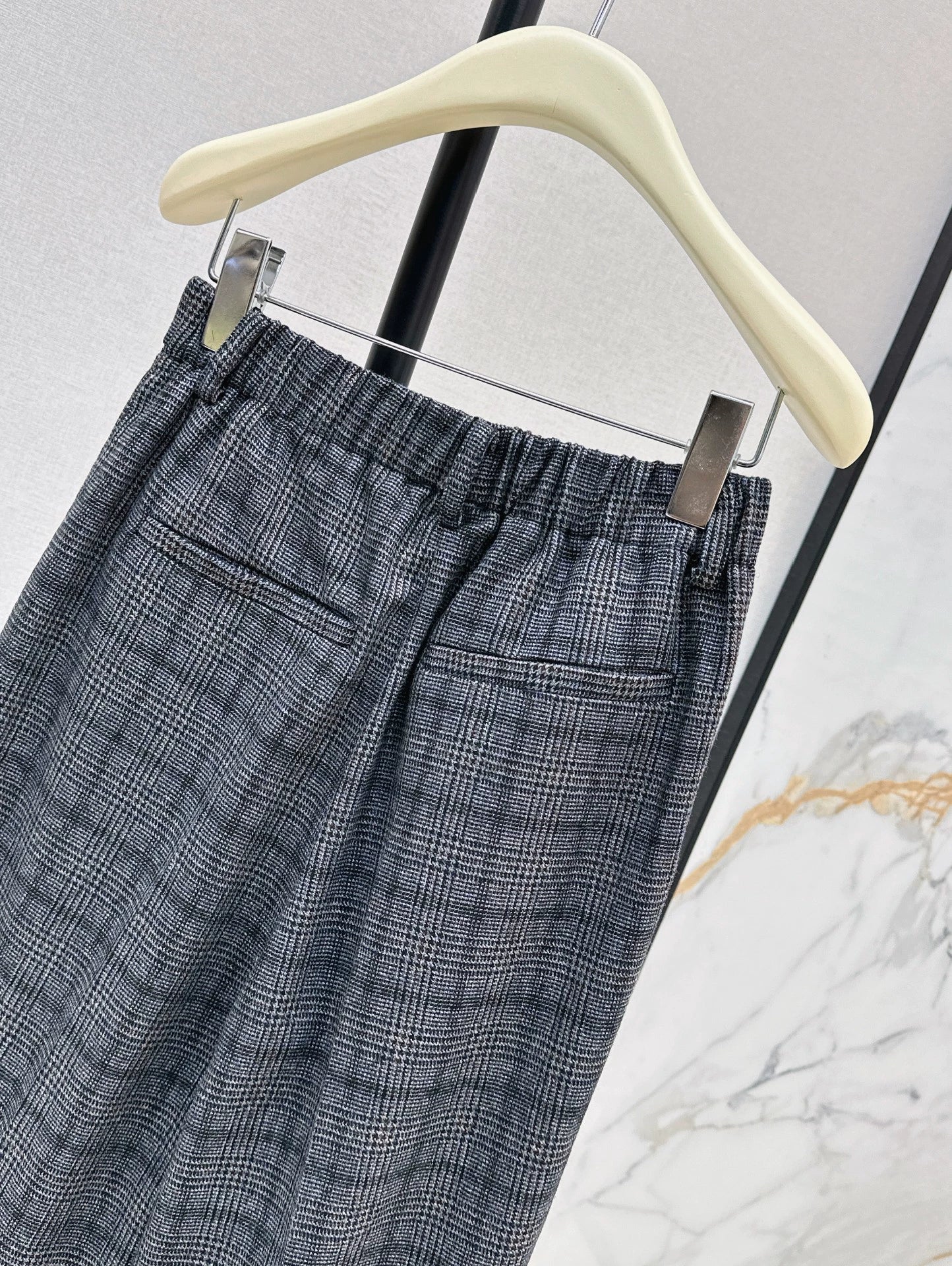 25fw Blue plaid suit and trousers