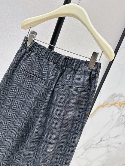 25fw Blue plaid suit and trousers