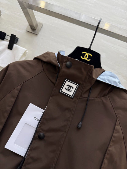 New color blocked hooded short jacket ‼️