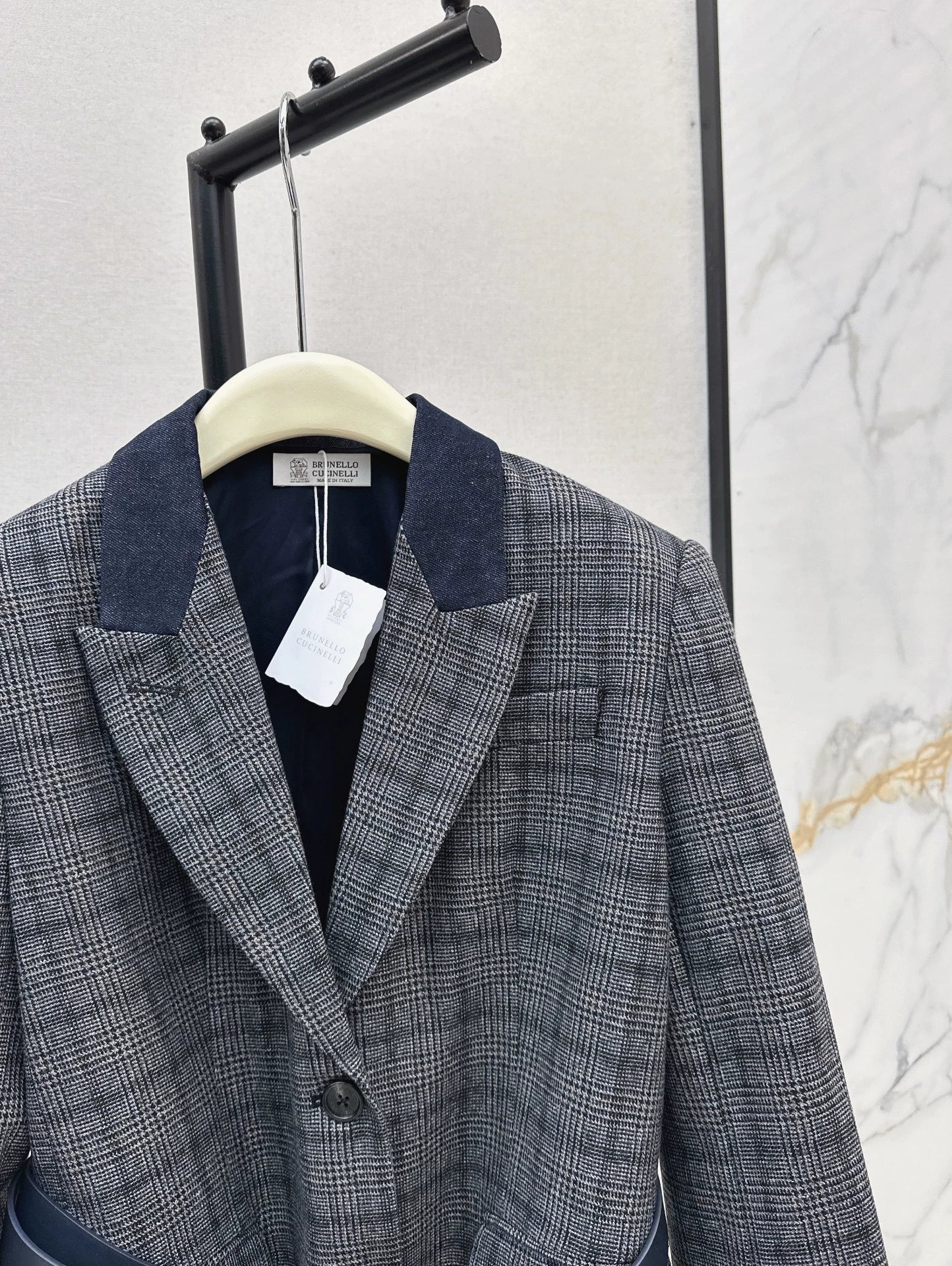 25fw Blue plaid blazer