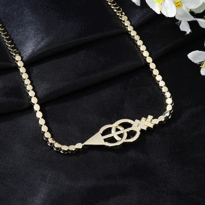 Double C bow and arrow waist chain