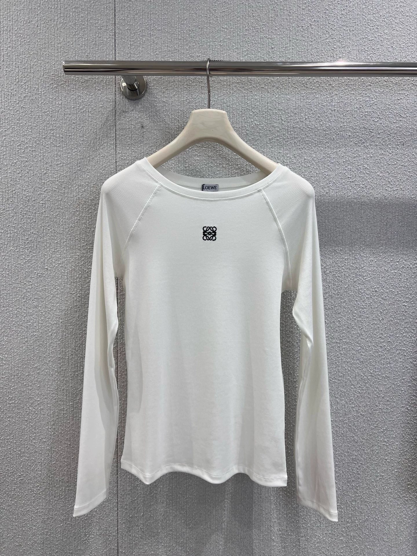 25Fw micro embroidered long sleeved base T-shirt