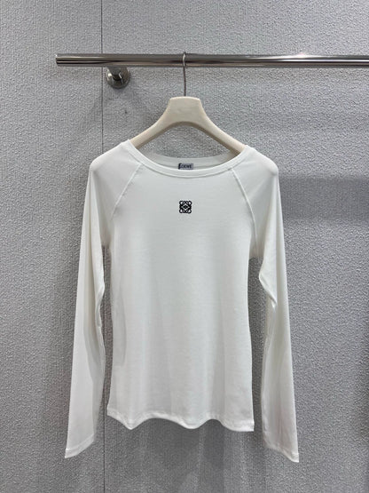 25Fw micro embroidered long sleeved base T-shirt