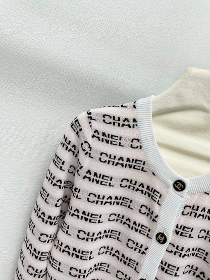 25fw Alphabet striped cardigan