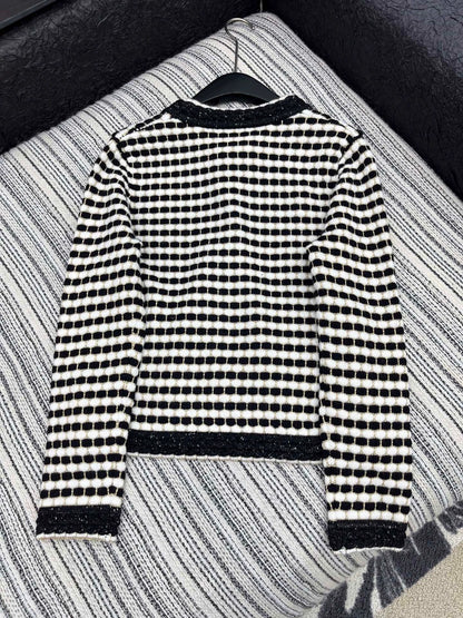 25fw Color blocking V-neck jacket