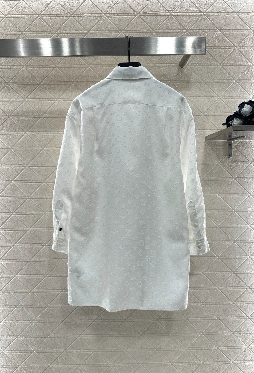 25fw Silk scarf long shirt