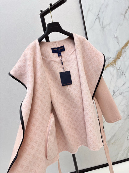 Double sided wearable classic wrap style short hooded jacket