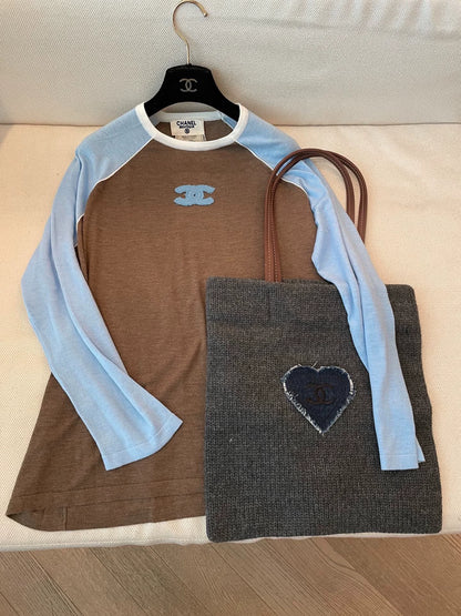 25fw New color blocked long sleeves