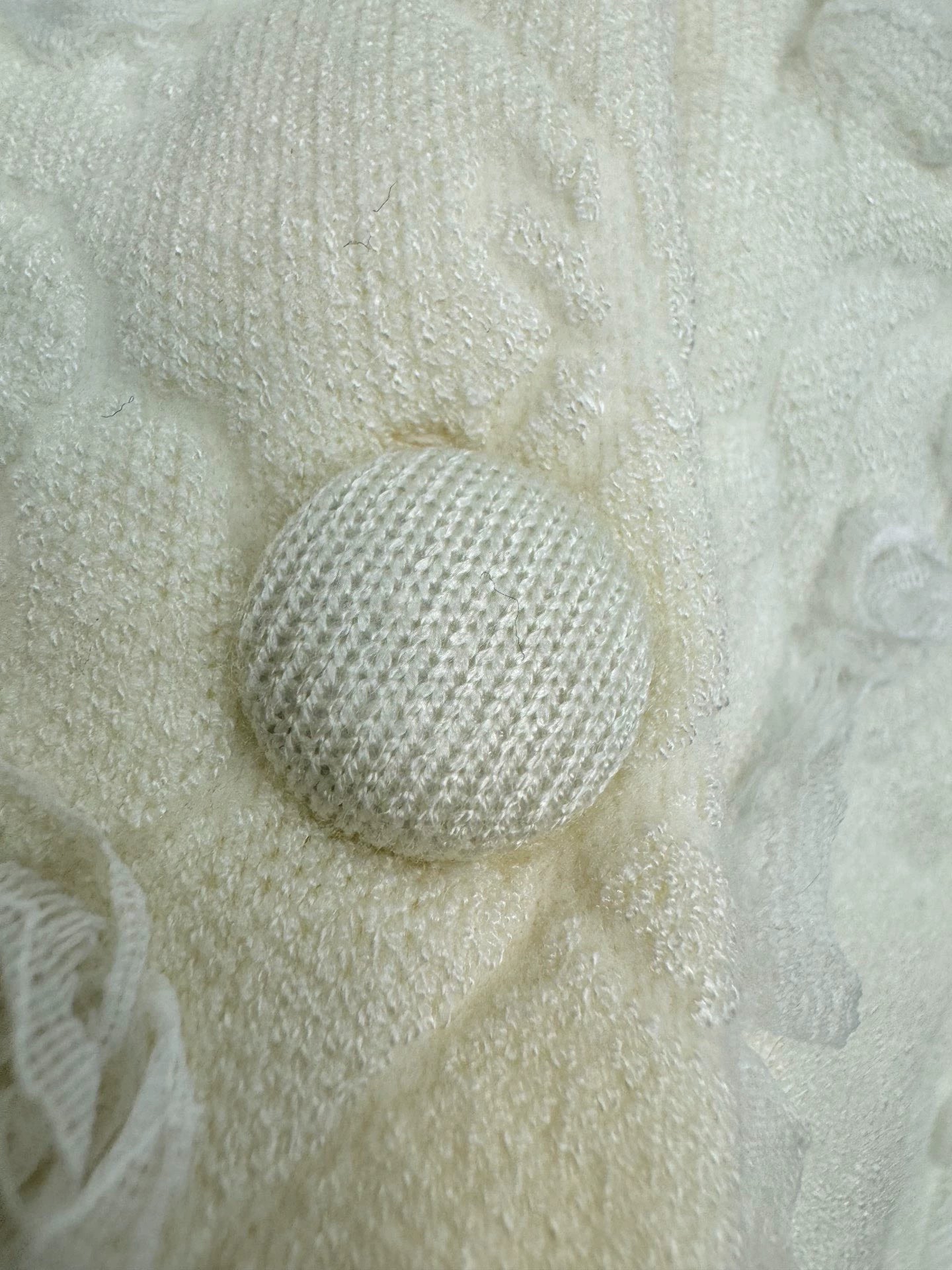 White knitted cardigan