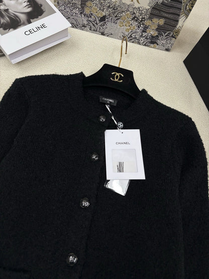 Zipper lapel cardigan