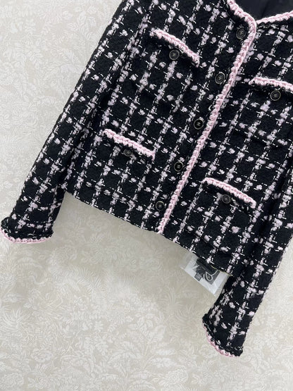 Knitted dress with tied edges, short jacket