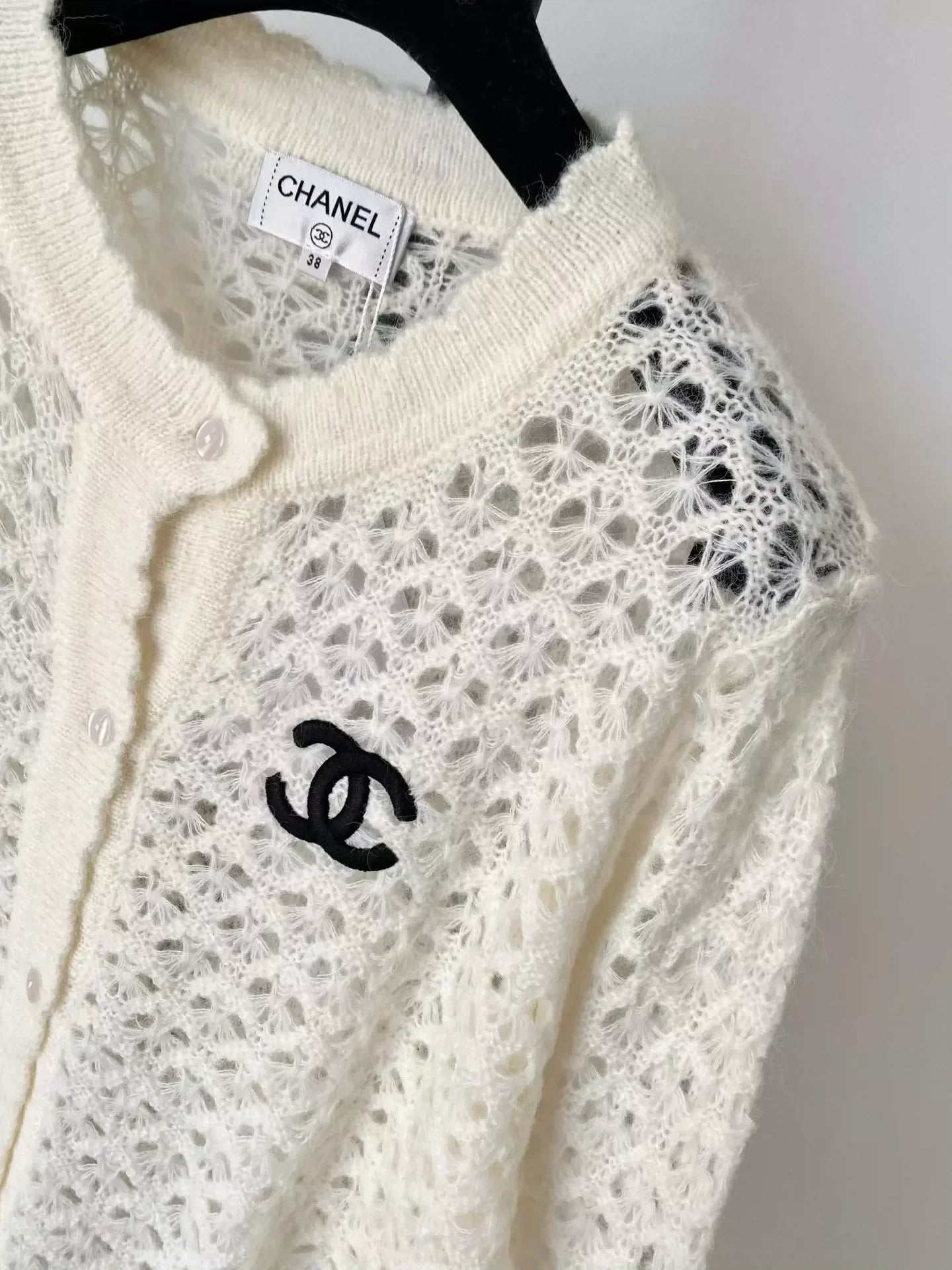 25fw Hollow knit cardigan