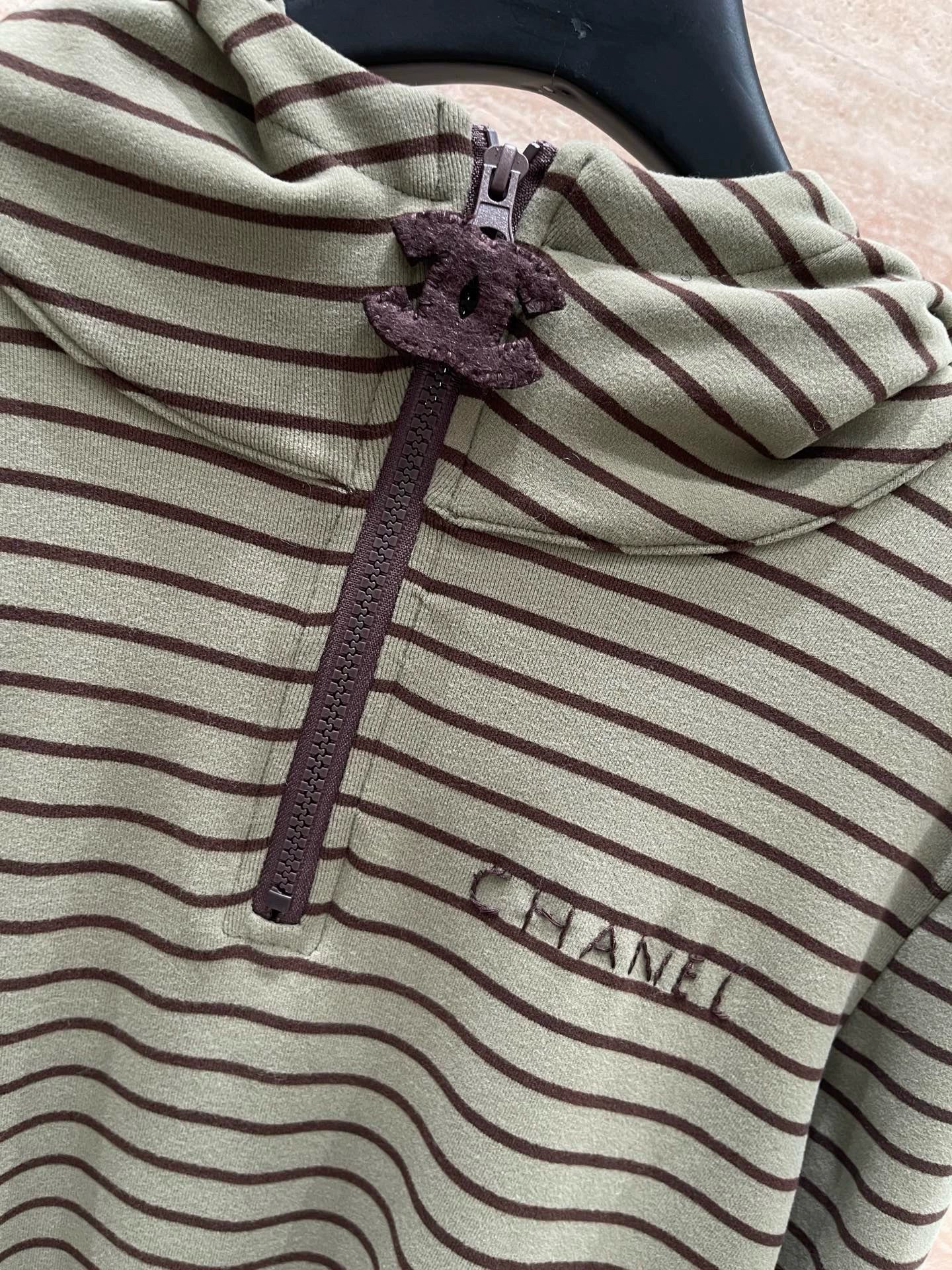 25fw Retro striped slim fit hoodie(vintage series)