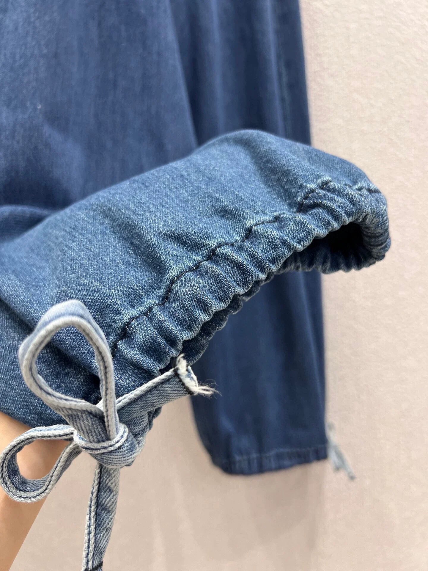 25fw Washed gradient lace up jeans