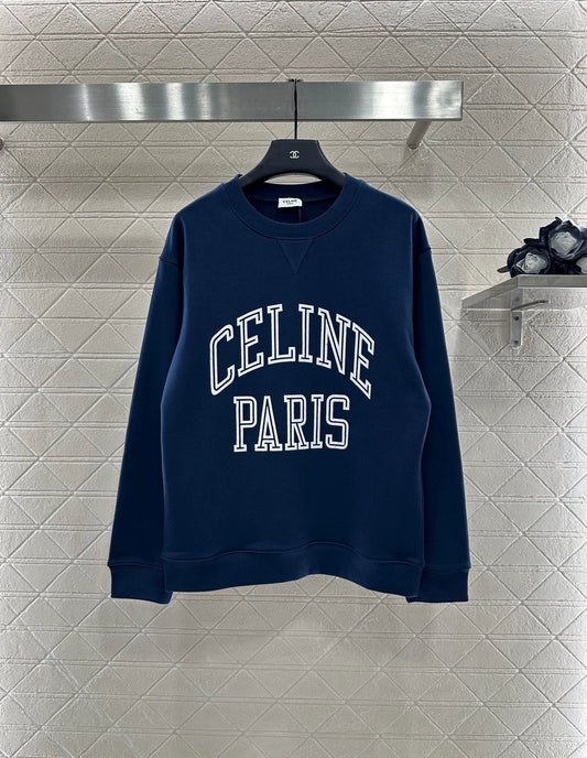 25fw Round neck letter contrasting hoodie