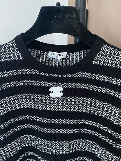 25fw Striped Knitted Long Sleeve