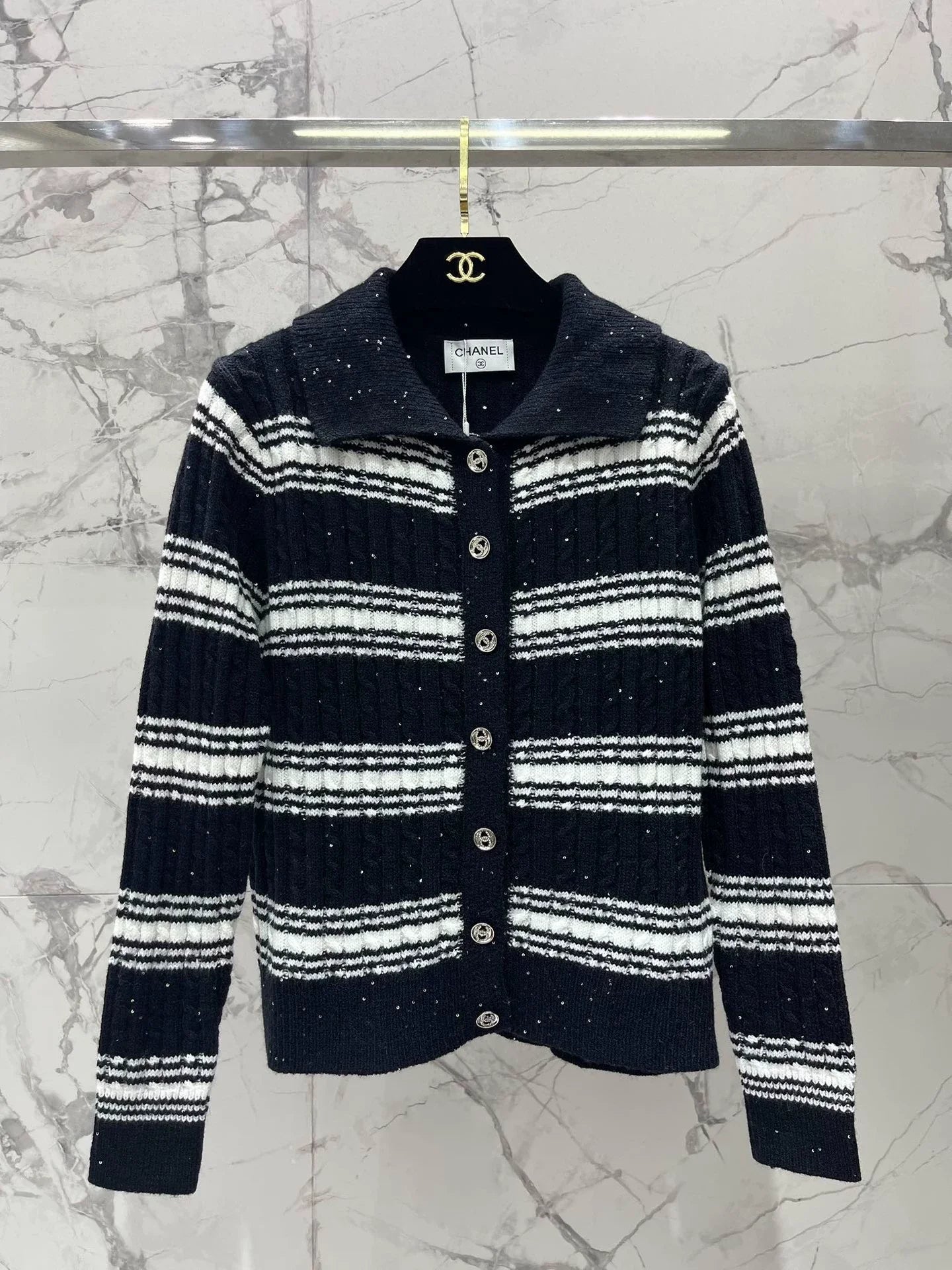 25fw Two piece striped collar set