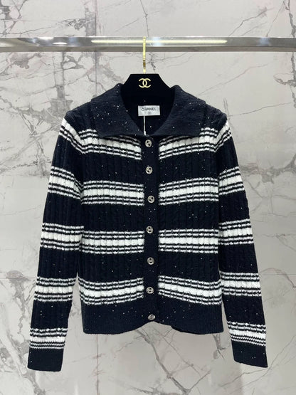 25fw Two piece striped collar set