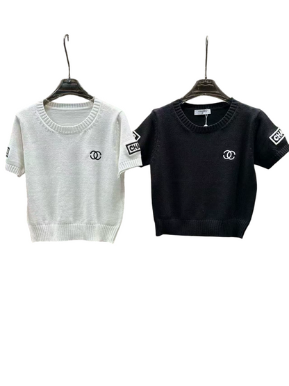 25fw Vintage 3D Embroidered Short Sleeve