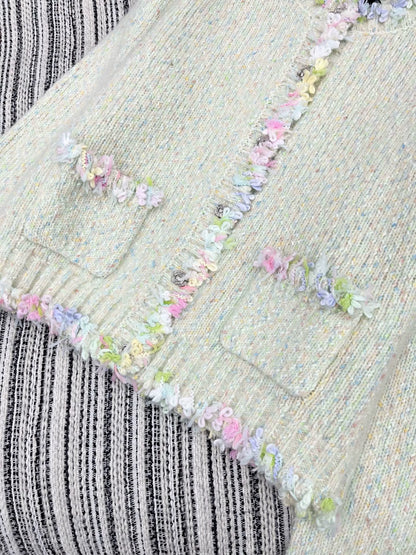 25fw Lace round neck jacket