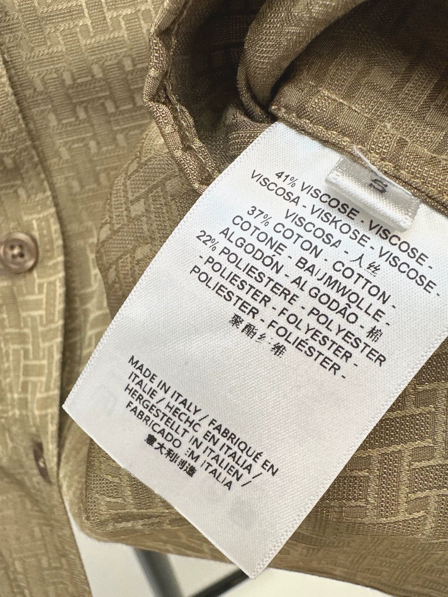 25fw Dark patterned jacquard waist cinched shirt