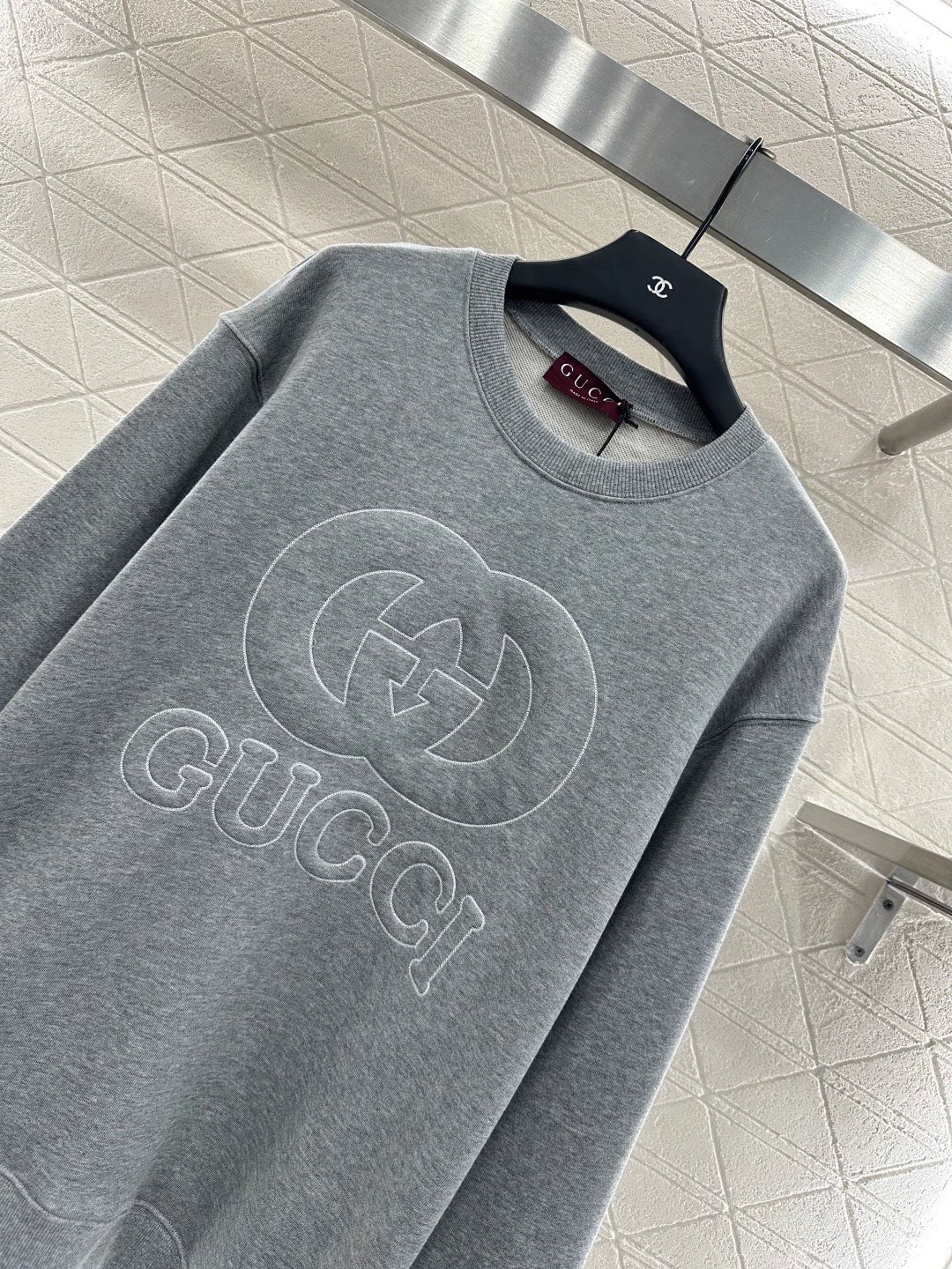 25fw Round neck letter hoodie