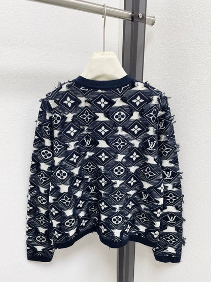 25fw Old flower knitted cardigan