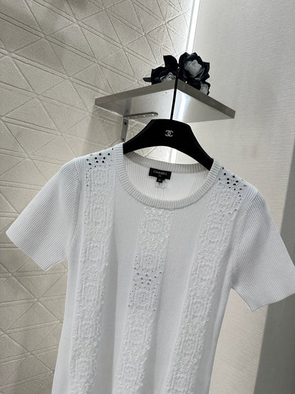 25fw Hollow knit short sleeves