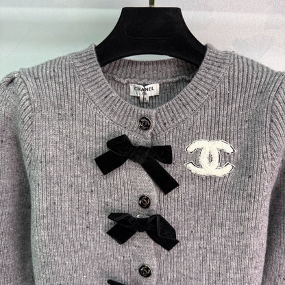 Grey Knitted Cardigan