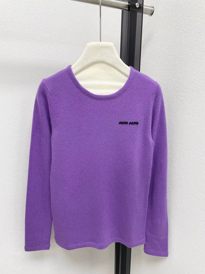 25fw Letter contrasting jacquard sweater