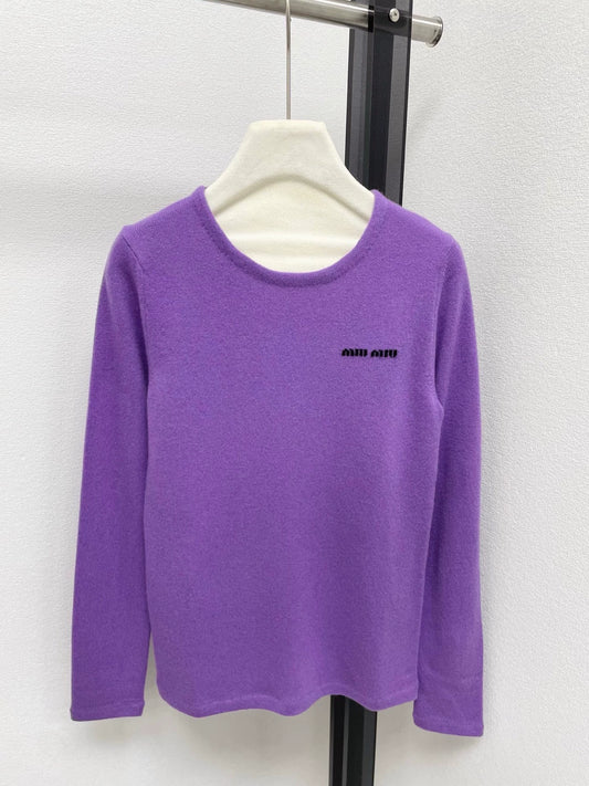 25fw Letter contrasting jacquard sweater