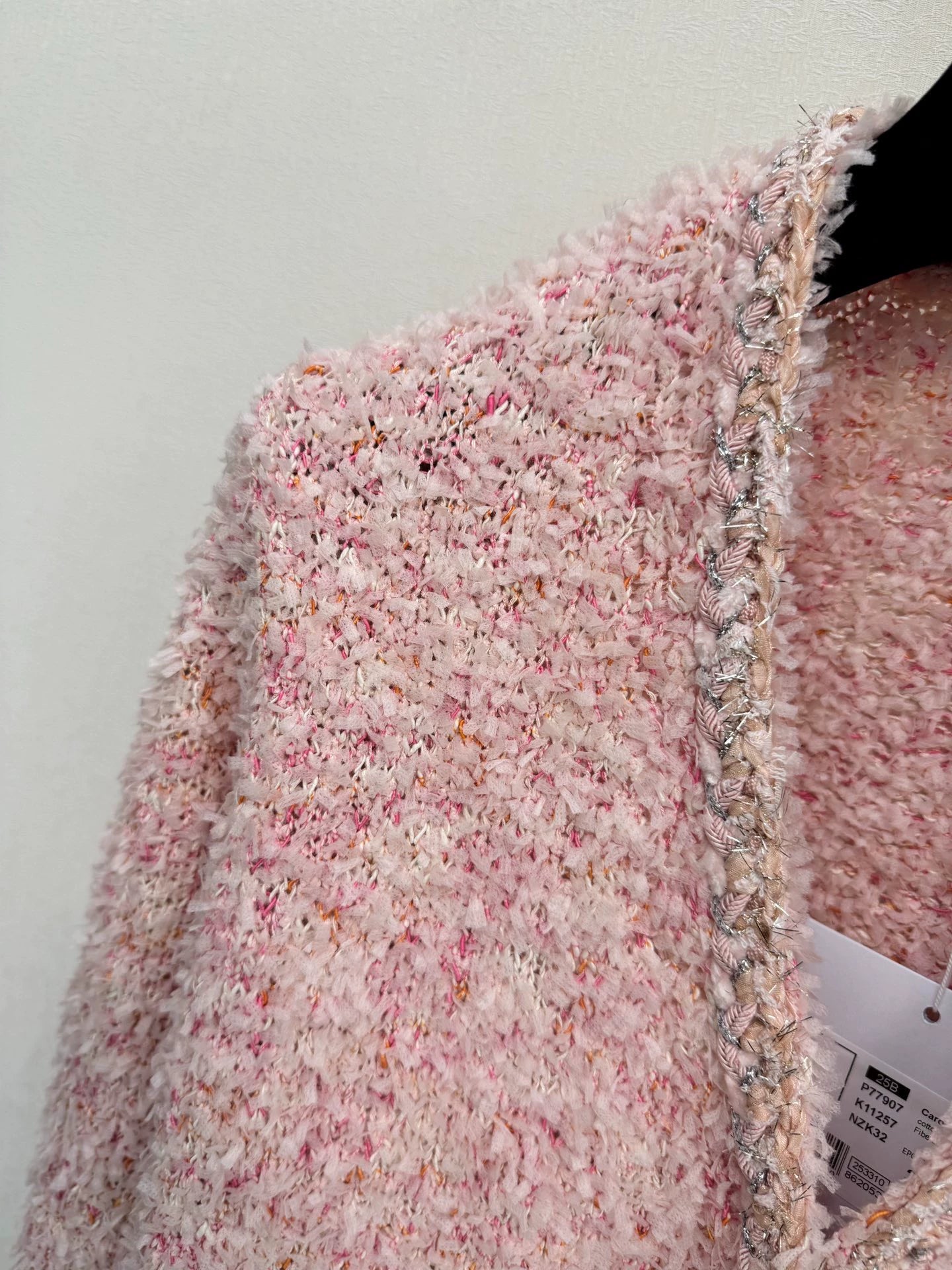Pink coarse woolen coat
