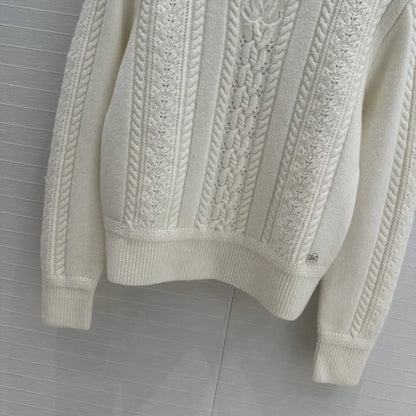 Hook flower cashmere sweater