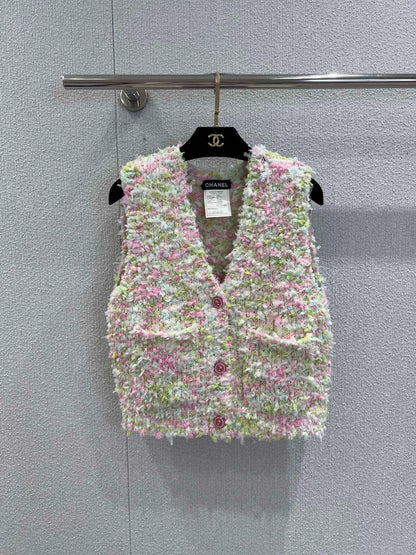 25fw Colorful macaron knitted vest（Medieval Series）