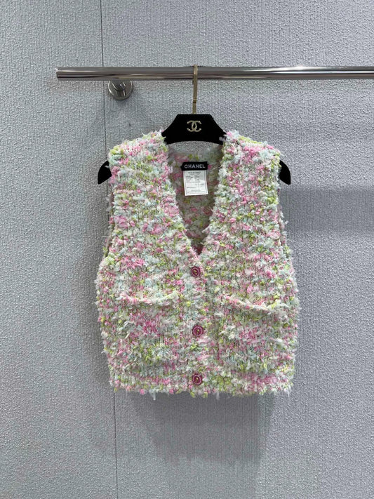 25fw Colorful macaron knitted vest（Medieval Series）