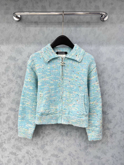 Double C zipper lapel craft jacket