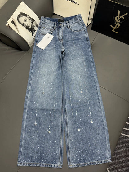 25fw Hot stamping straight leg jeans