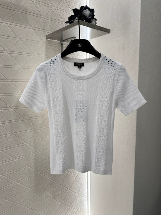 25fw Hollow knit short sleeves