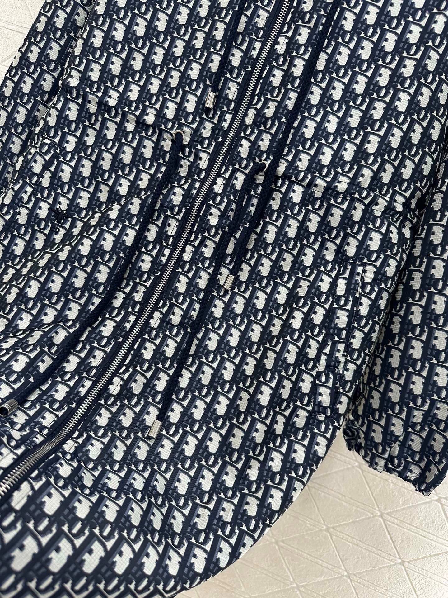 25fw Jacquard hooded windbreaker jacket