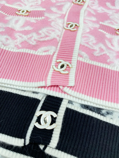 25fw Double C logo embroidered cardigan