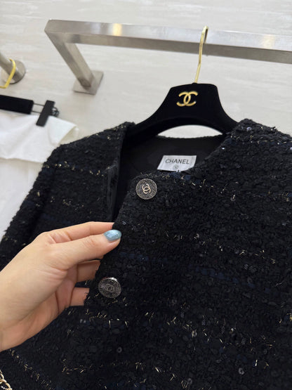 Knitted tweed jacket