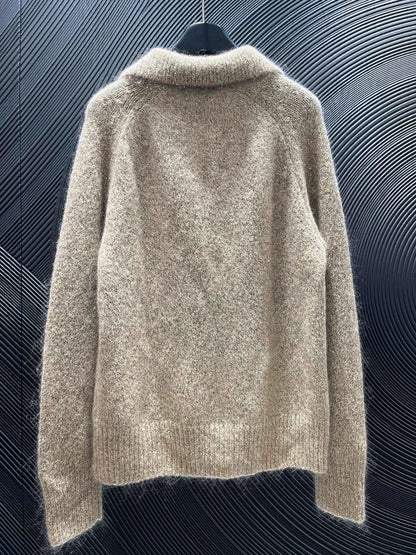 25fw Nail bead lapel sweater（Medieval Series）