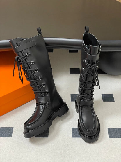 25Fw thick soled straight boots