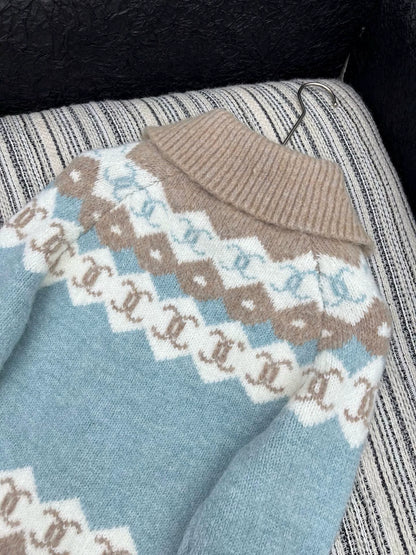 Double Diamond C Zipper Collar Jacket