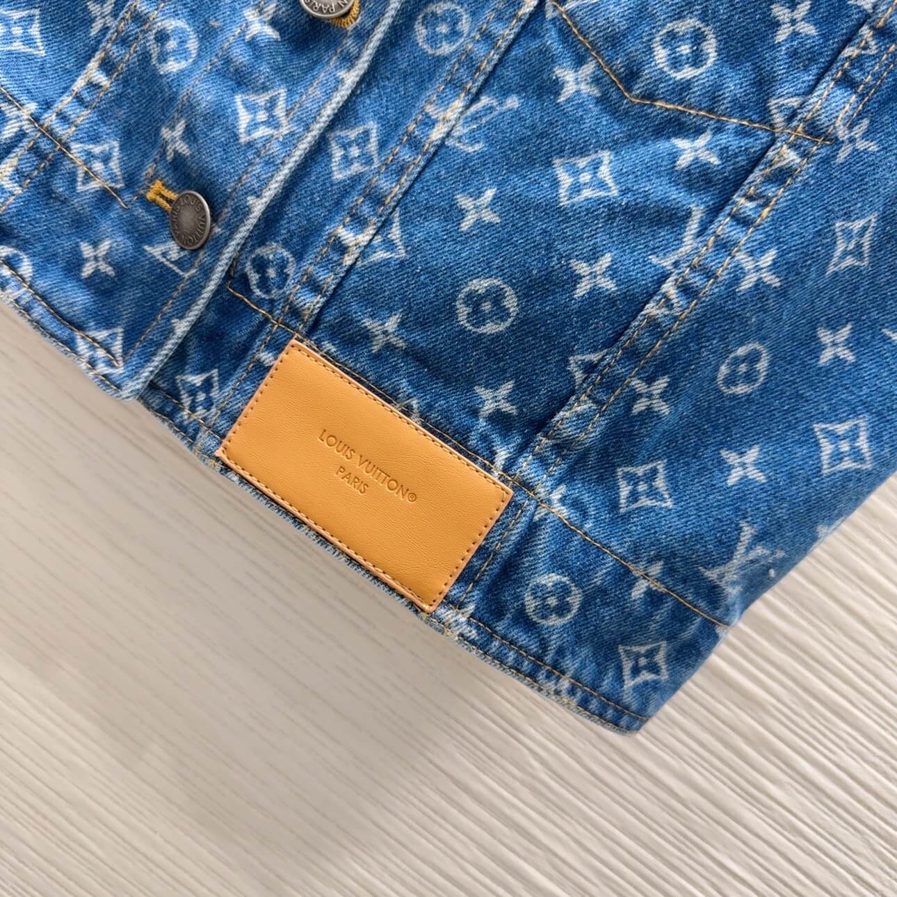 Classic All-Over Print Denim Jacket Vest